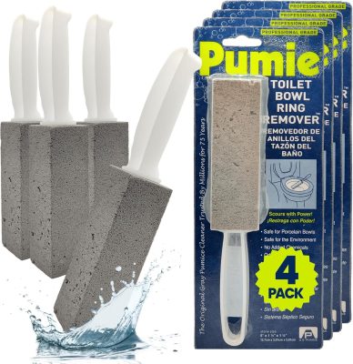 PUMIE Toilet Pumice Stone Cleaner 4-Pack