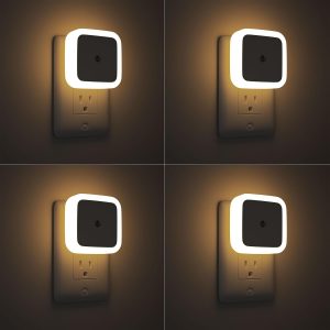 Sujeet Night Light. Night Lights Plug into Wall 4-Pack. Nightlight Plug in Night Lights. Dusk to Dawn Night Lamp Led Night Light for Bedroom. Bathroom. Hallway Warm White - Amazon.com