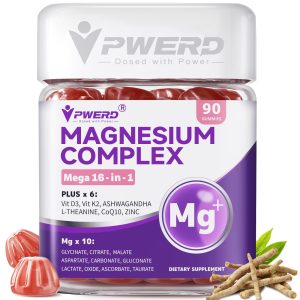 Magnesium Sleep | Magnesium Complex for Women & Adults | Gummies with Glycinate Citrate 16-in-1 Formula-Deep-Calm for Relaxation, Muscle, Bone, and Energy Support* No Added Sugar, 90 Gummies
